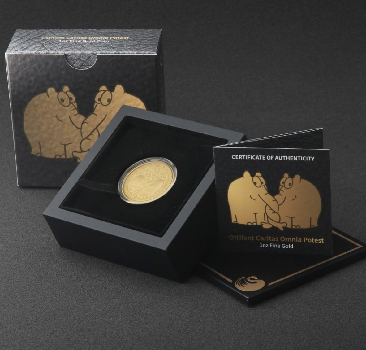 Ottifanten Rüsselfanten "Caritas Omnia Potest" - 1 oz Goldmünze 2025**