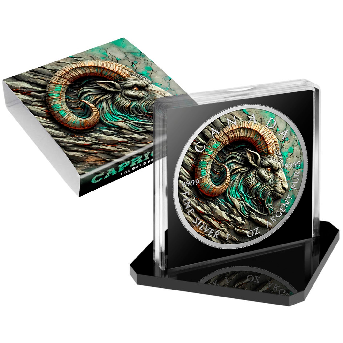 Canada 2025 - Capricorn - Stone Zodiac - 1 oz Silbermünze Farbe***