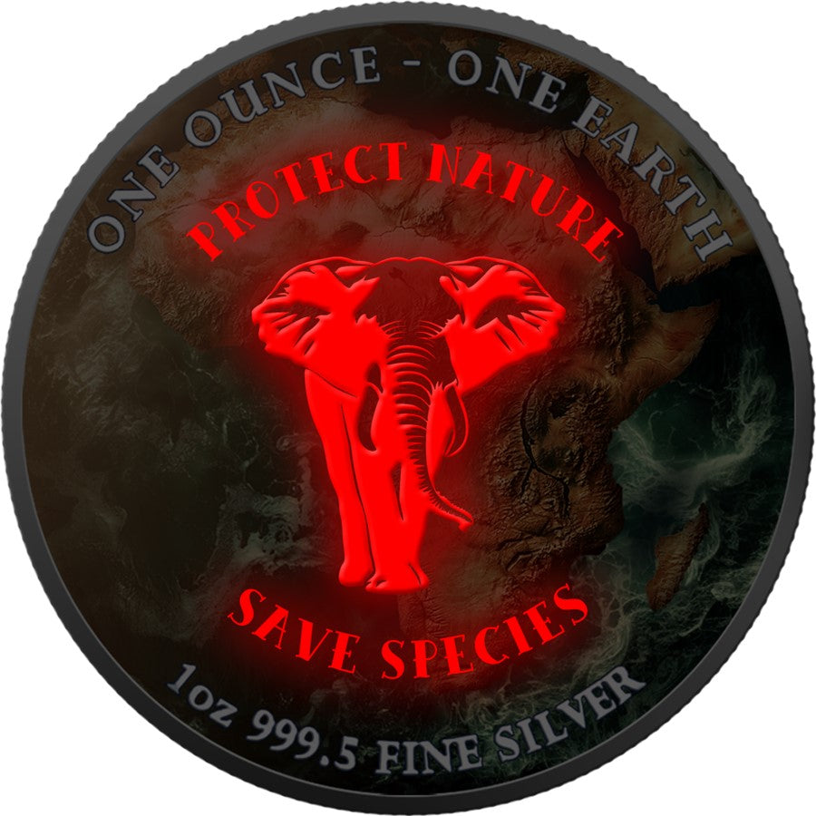 Fiji One Earth - Kontinente - Afrika - 1 oz Silbermünze 2022 Color UV