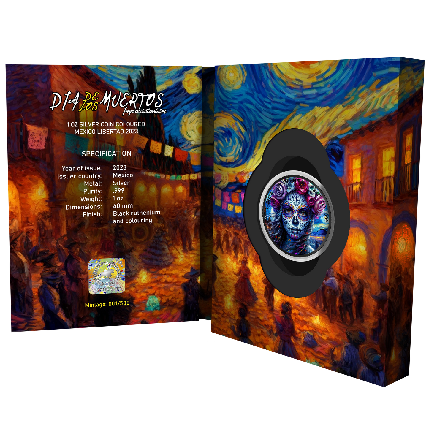 Dia de los Muertos Impressionismus 2023 1 oz Silbermünze