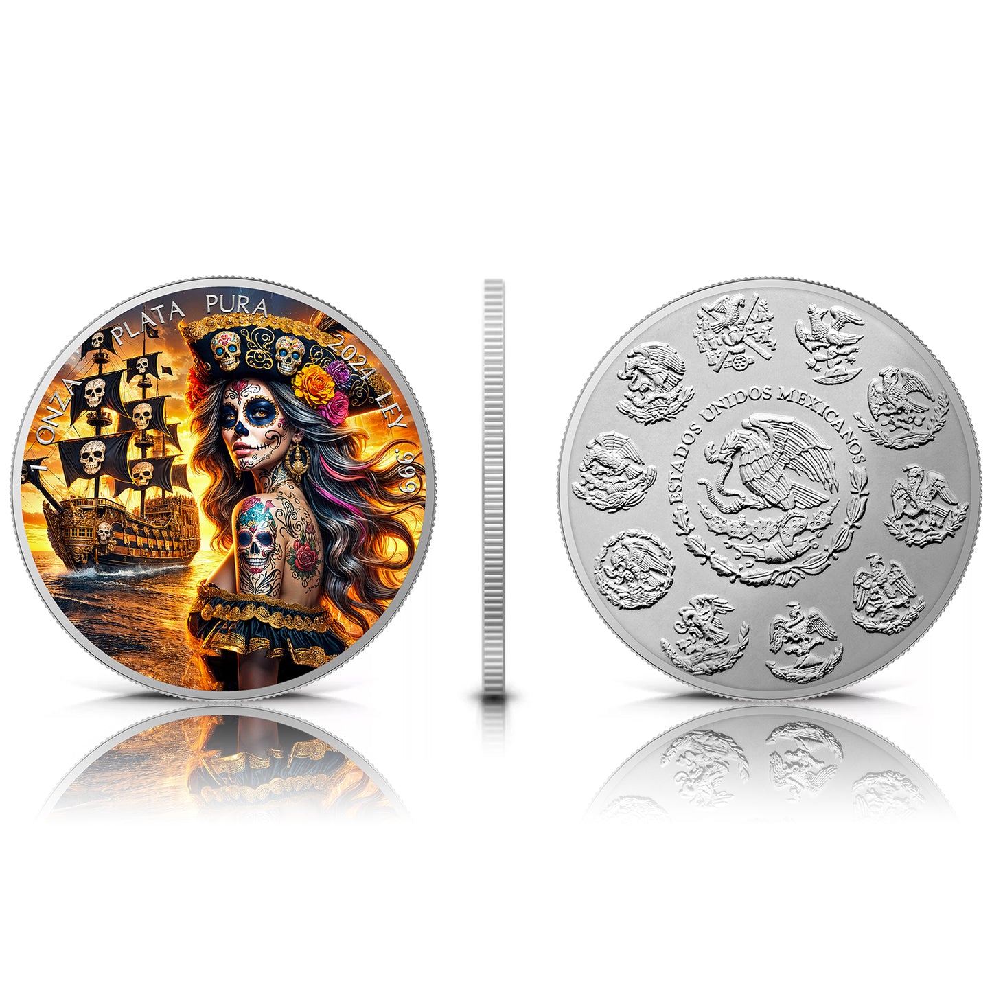 Mexico Libertad 2024 - Dia de los Muertos - Pirate - 1 oz Silbermünze***