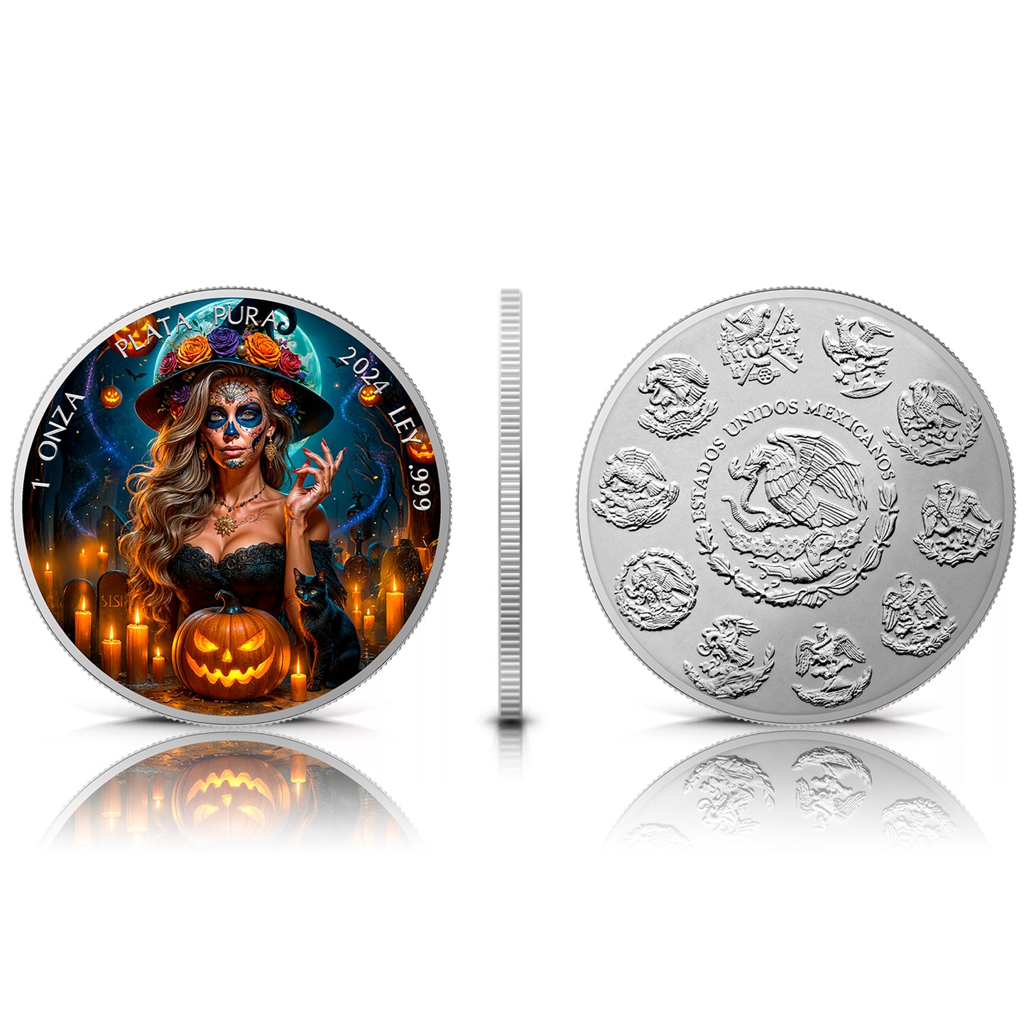 Mexico Libertad 2024 - Dia de los Muertos - The Witch - 1 oz Silbermünze***