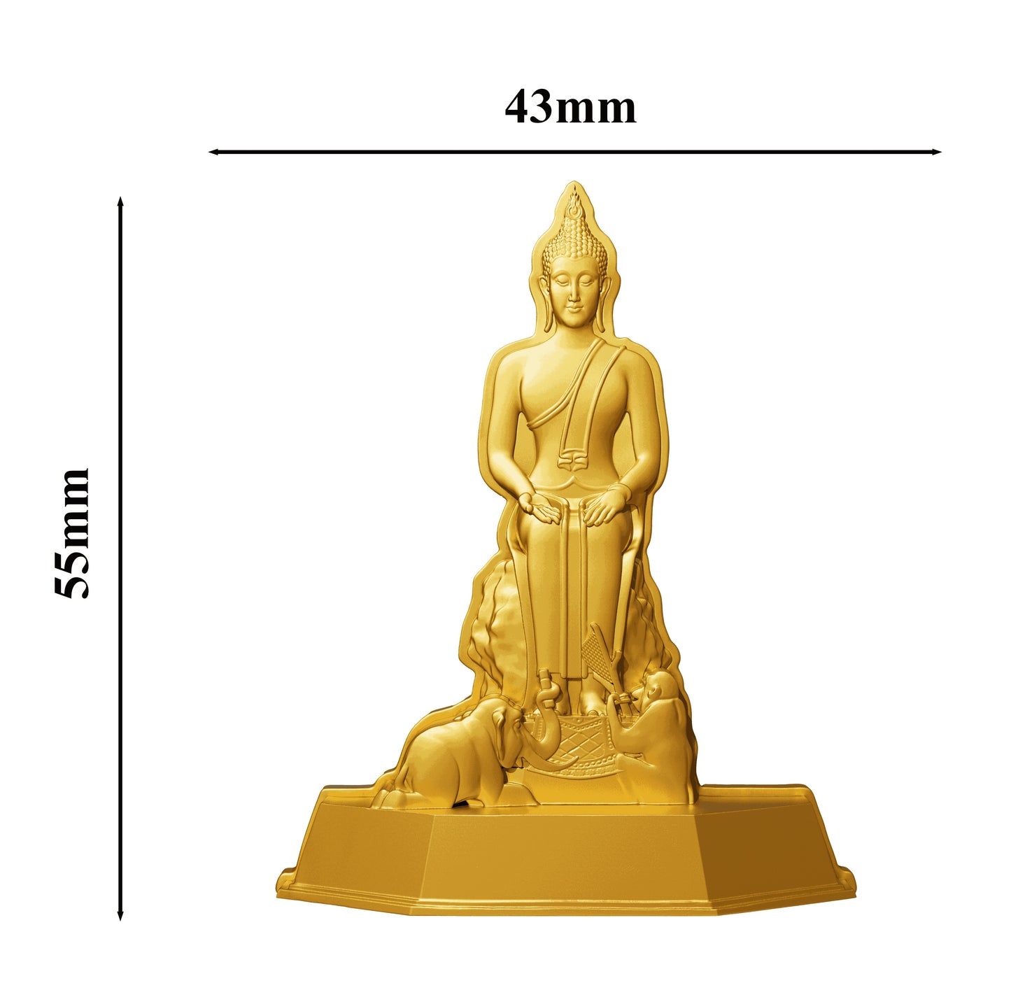 7 Days Buddha - Wednesday Evening - 1 oz Silbermünze - Gilded Shaped High Relief***
