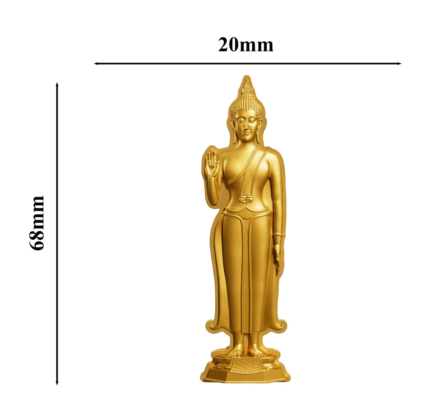7 Days Buddha - Monday - 1 oz Silbermünze - Gilded Shaped High Relief***