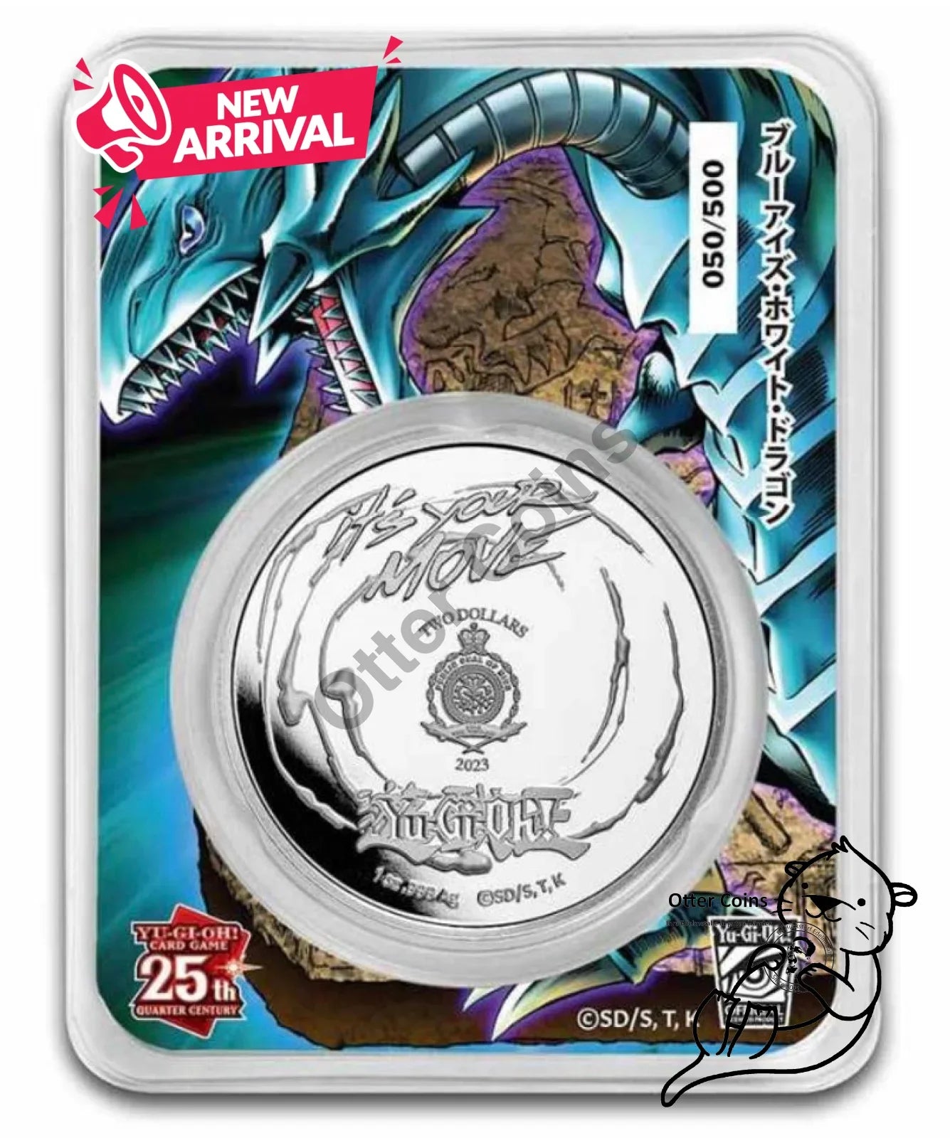 Niue Yu-Gi-Oh! Blue Eyed Dragon 1 Oz Silbermünze 2023*