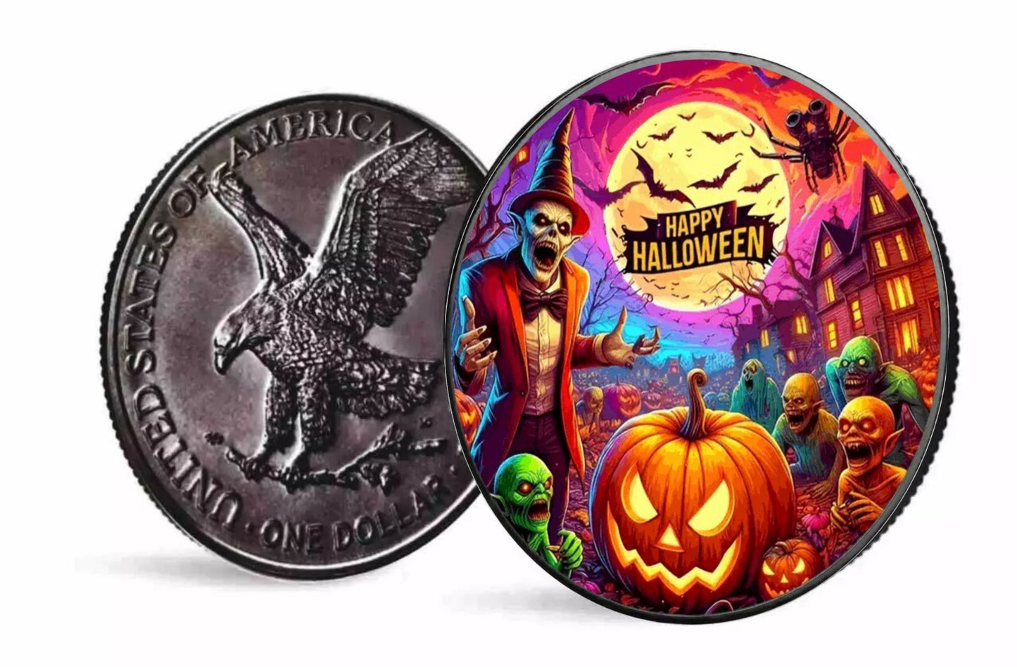 USA ASE Happy Halloween Zombie 1oz Silber 2024*