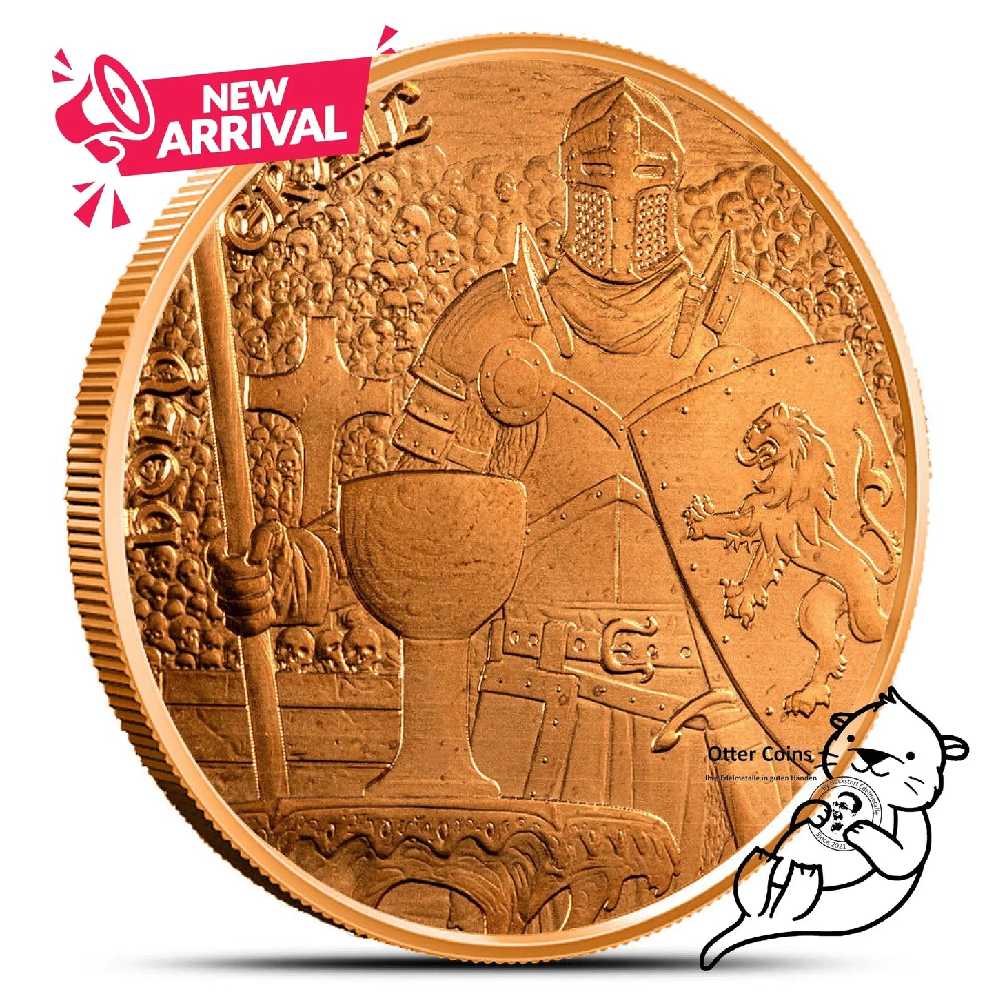 Kupfermünze Silver Towne ``Medieval Legends Holy Grail´´