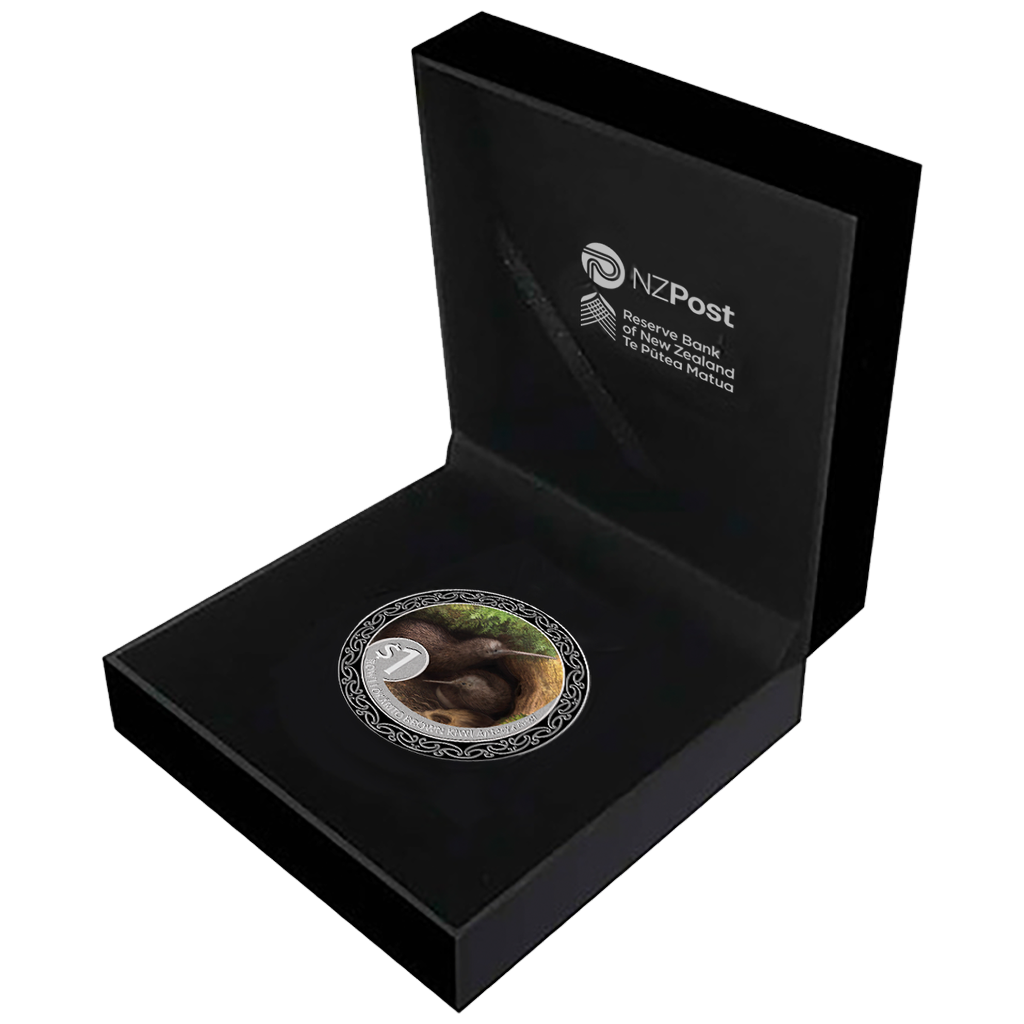 Kiwi 2025 - 1 oz Silbermünze Farbe in Box PP***