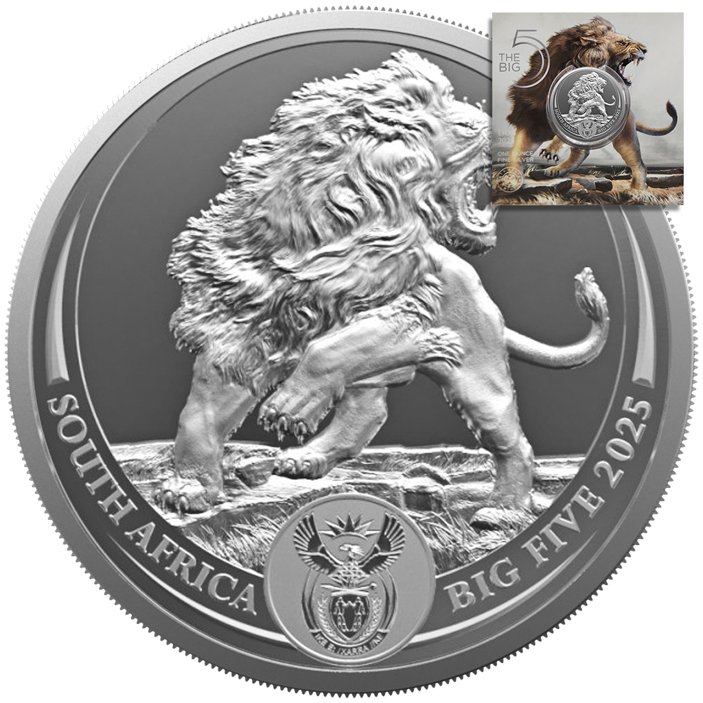 Big Five III. (2.) - Löwe 2025 - 1 oz Silbermünze in Blisterkarte***