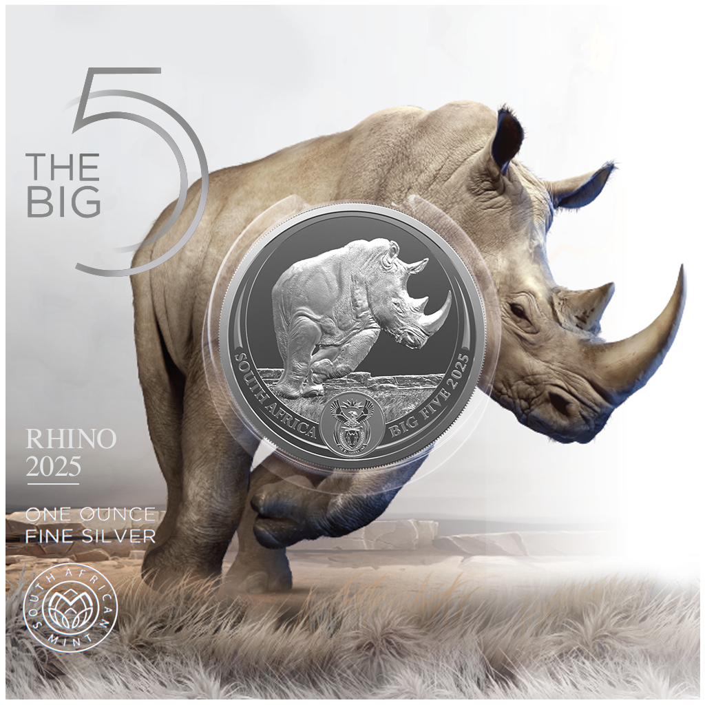 Big Five III #3 Nashorn 2025 - 1 oz Silbermünze in Blisterkarte***