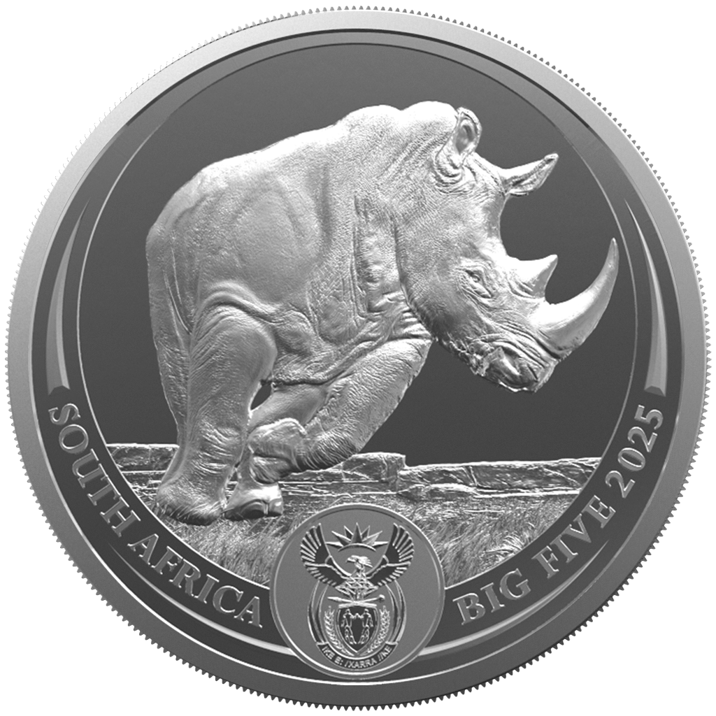 Big Five III #3 Nashorn 2025 - 1 oz Silbermünze in Blisterkarte***