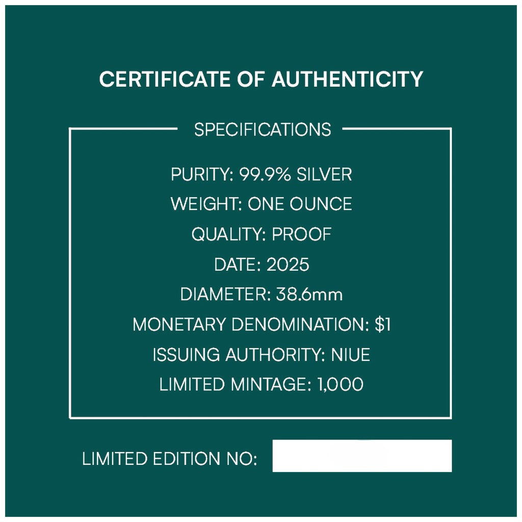 Colours of Australia - (3.) Evergreen Rainforest - 2025 - 1 oz Silbermünze PP***