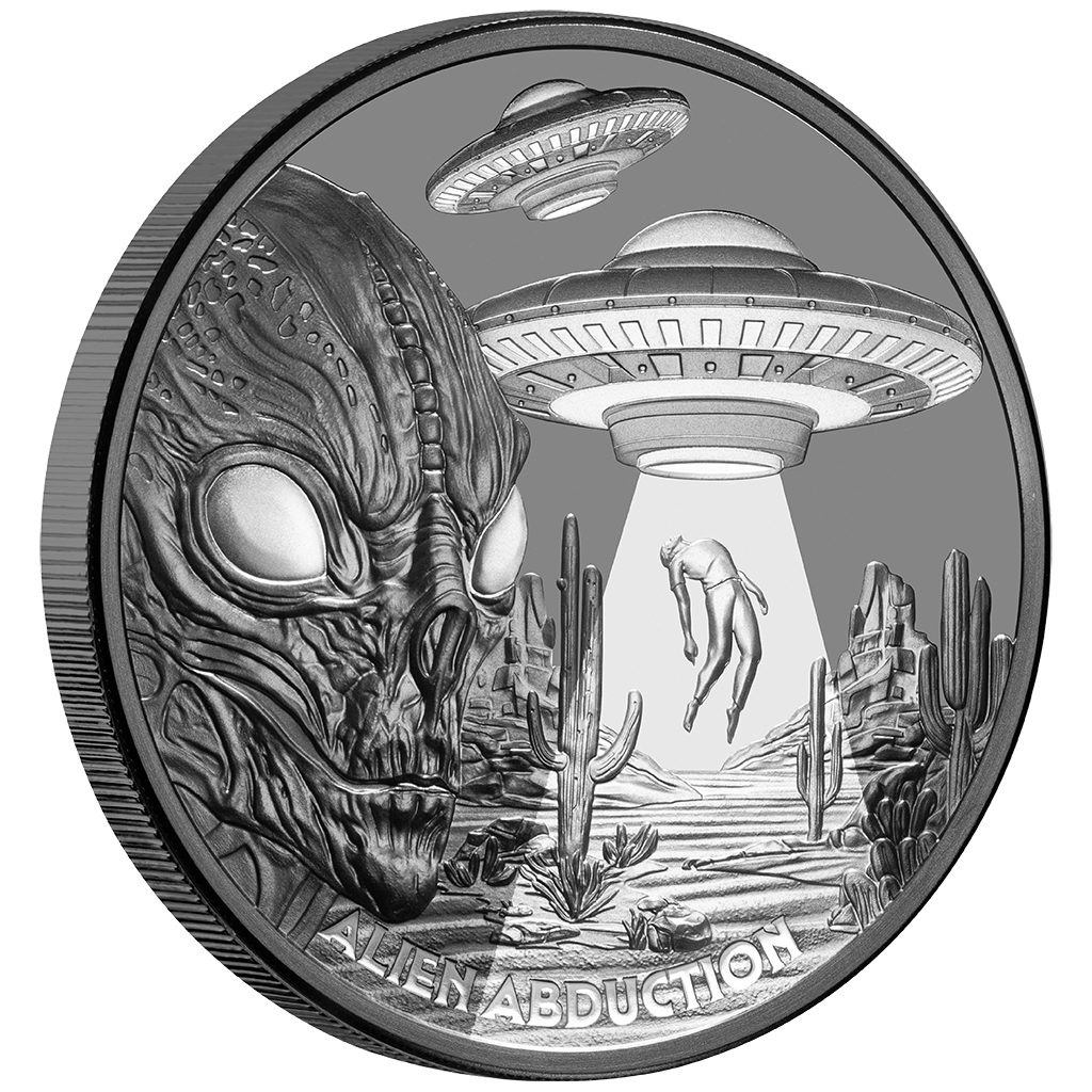 Alien Abduction - 2025 - 1 oz Silbermünze Black Proof***