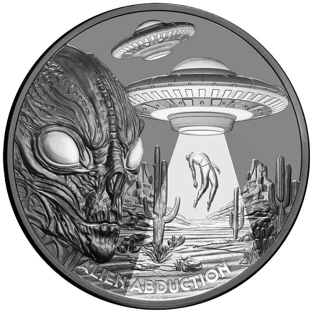Alien Abduction - 2025 - 1 oz Silbermünze Black Proof***