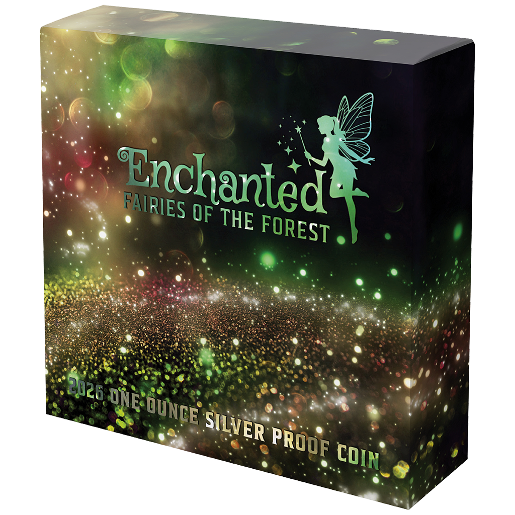Enchanted - Fairies of the Forest 2026 - 1 oz Silbermünze - Polierte Platte - Farbe