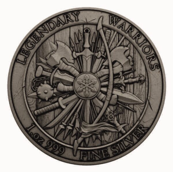 USA - Legendary Warriors - Joan of Arc Silbermedaille BU Antik Color*