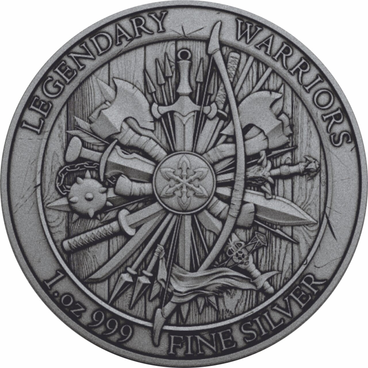 USA - Legendary Warriors - Leonidas (10) -1 oz Silber Antik Finish Color
