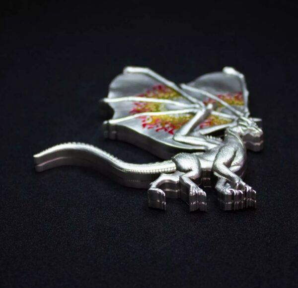 Shaped Silbermünze Mythical Beasts Serie 3oz The Dragon (1.)*