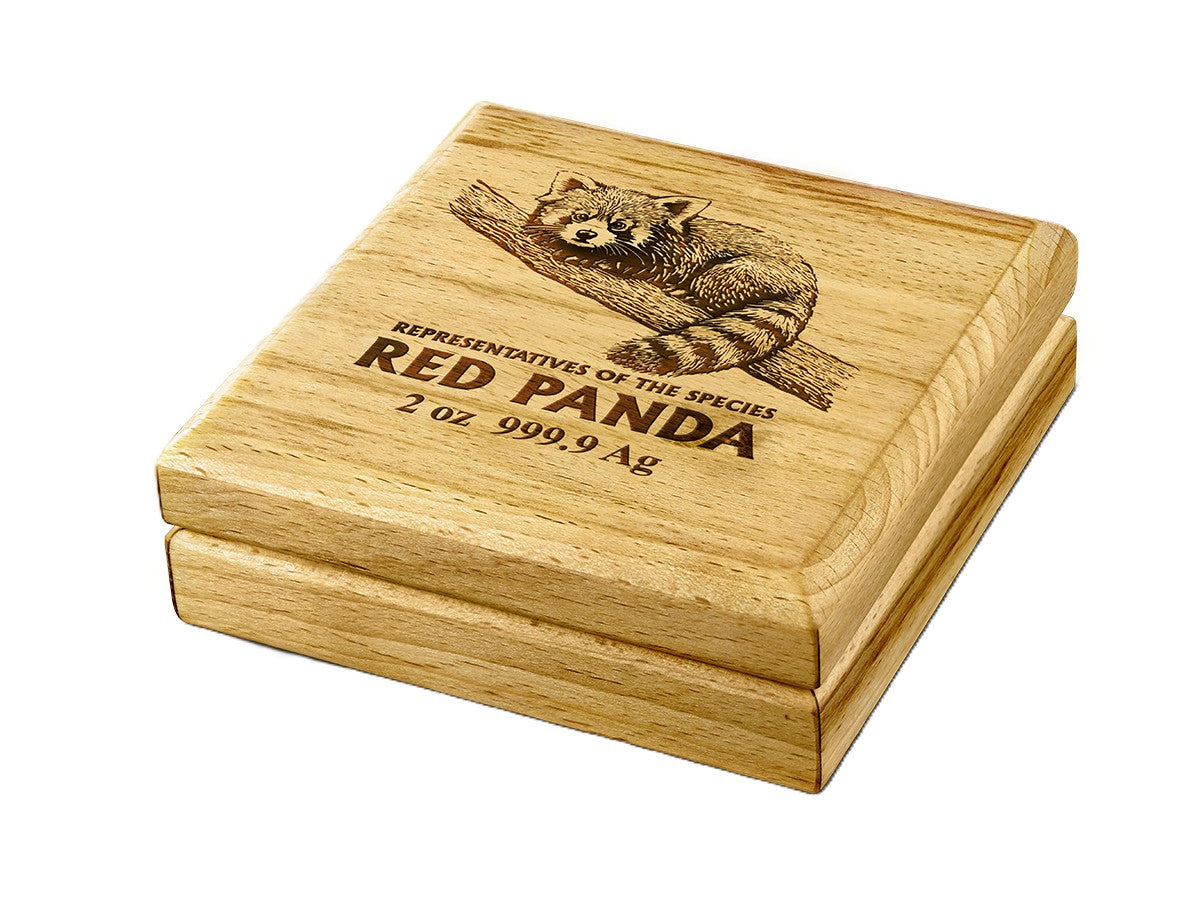 RED PANDA - #3. - Representatives of the Specie - Germania Mint 2 oz Silbermünze Ruthenium High Relief***