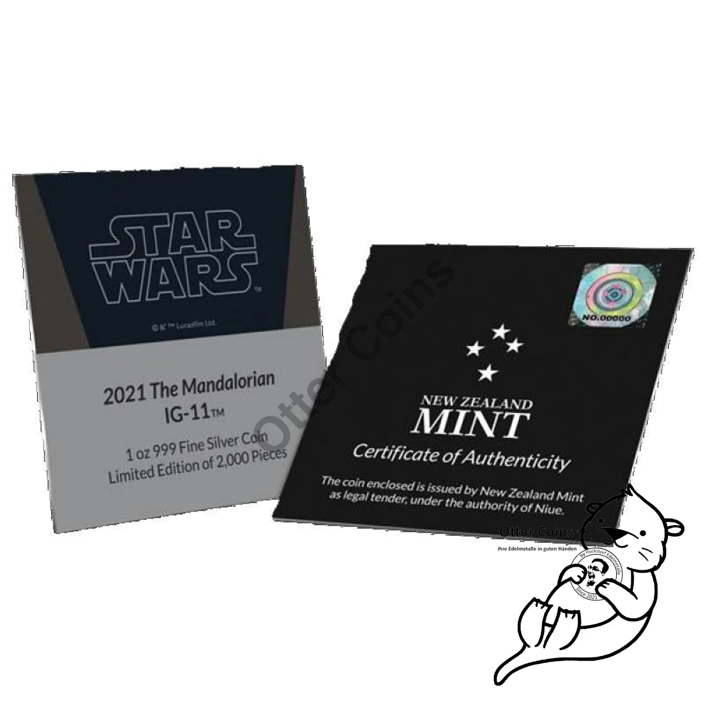 Niue Islands 2 Dollar Star Wars Mandalorian (3) IG-11 Color
