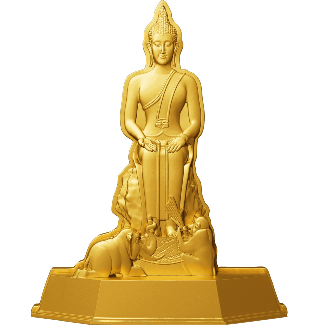 7 Days Buddha - Wednesday Evening - 1 oz Silbermünze - Gilded Shaped High Relief***