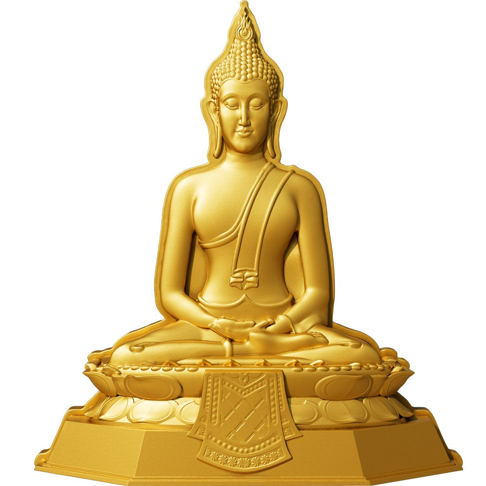 7 Days Buddha - Thursday - 1 oz Silbermünze - Gilded Shaped High Relief***