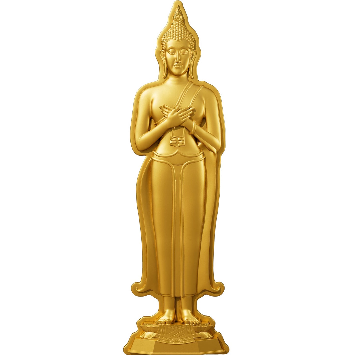 7 Days Buddha - Friday - 1 oz Silbermünze - Gilded Shaped High Relief***