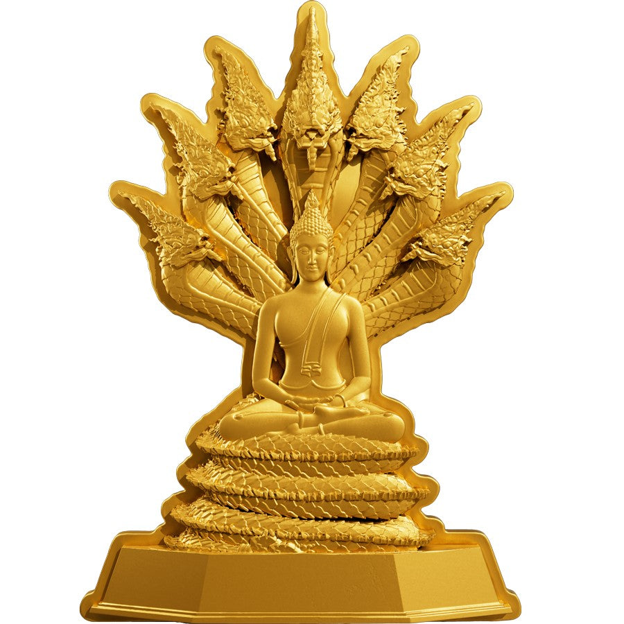 7 Days Buddha - Saturday - 1 oz Silbermünze - Gilded Shaped High Relief***