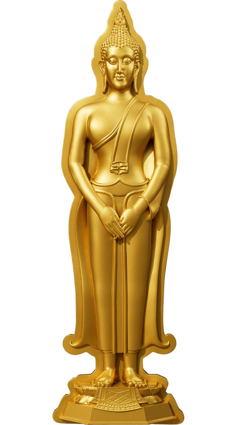 7 Days Buddha - Sunday - 1 oz Silbermünze - Gilded Shaped High Relief***
