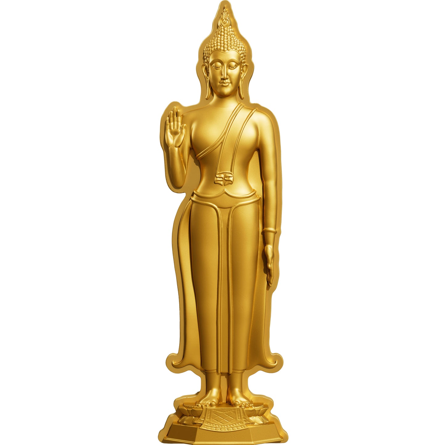 7 Days Buddha - Monday - 1 oz Silbermünze - Gilded Shaped High Relief***