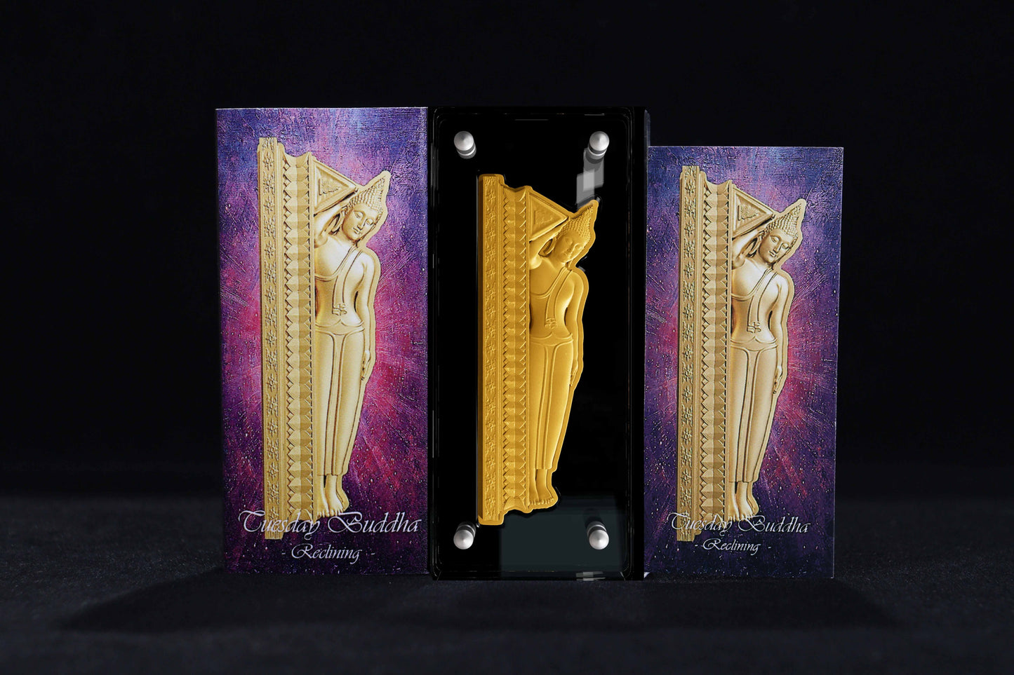 7 Days Buddha - Tuesday - 1 oz Silbermünze - Gilded Shaped High Relief***