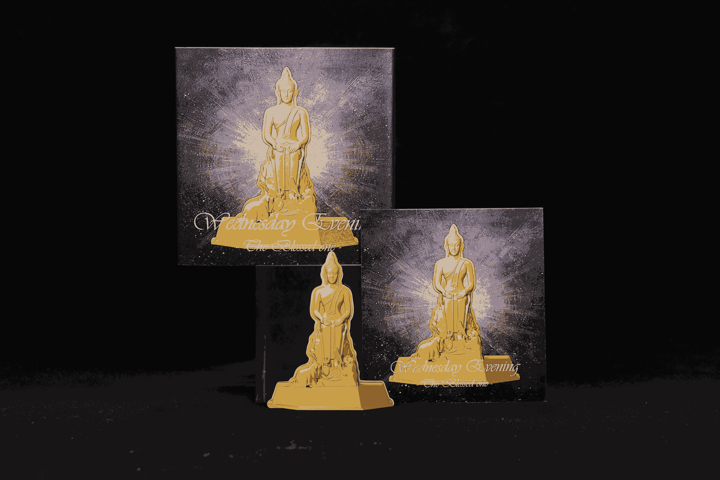7 Days Buddha - Wednesday Evening - 1 oz Silbermünze - Gilded Shaped High Relief***