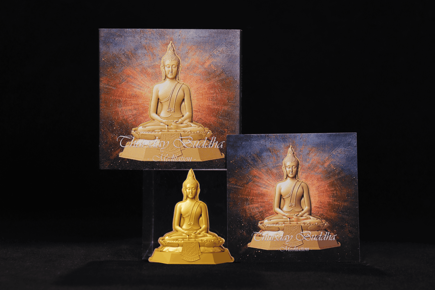 7 Days Buddha - Thursday - 1 oz Silbermünze - Gilded Shaped High Relief***