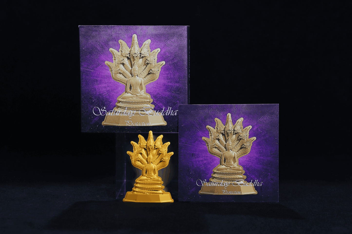 7 Days Buddha - Saturday - 1 oz Silbermünze - Gilded Shaped High Relief***
