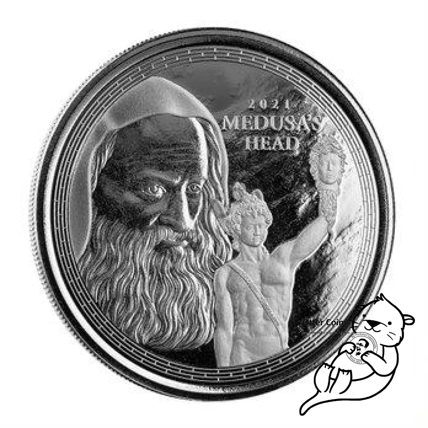 Perseus With The Head Of Medusa 1 Oz Silbermünze Proof 2021*