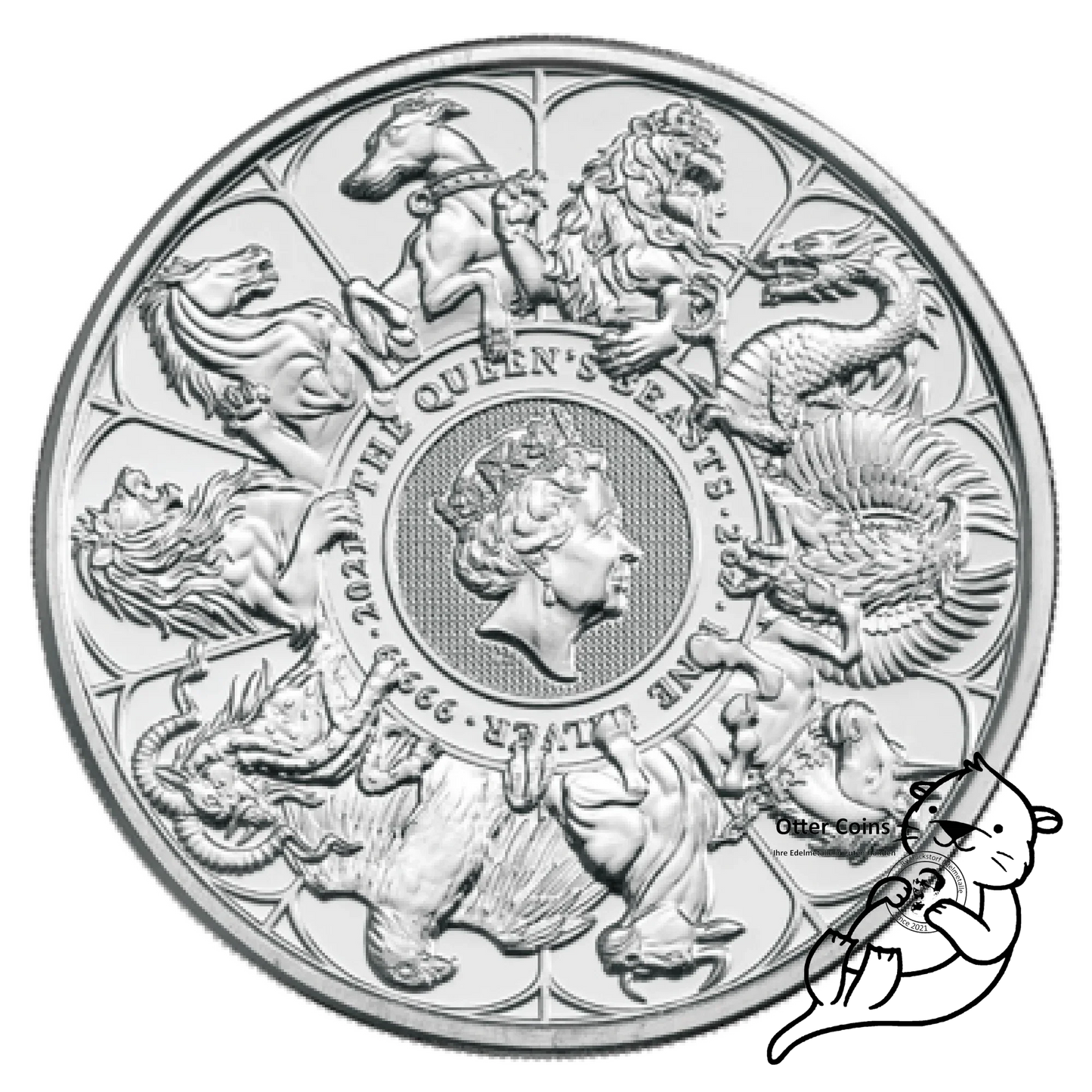 Queens Beast Completer 2 Oz Silbermünze 2021*