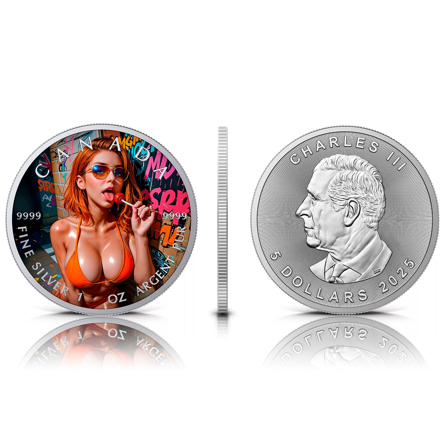 Canada 2025 - Red Candy - 1 oz Silbermünze Farbe***