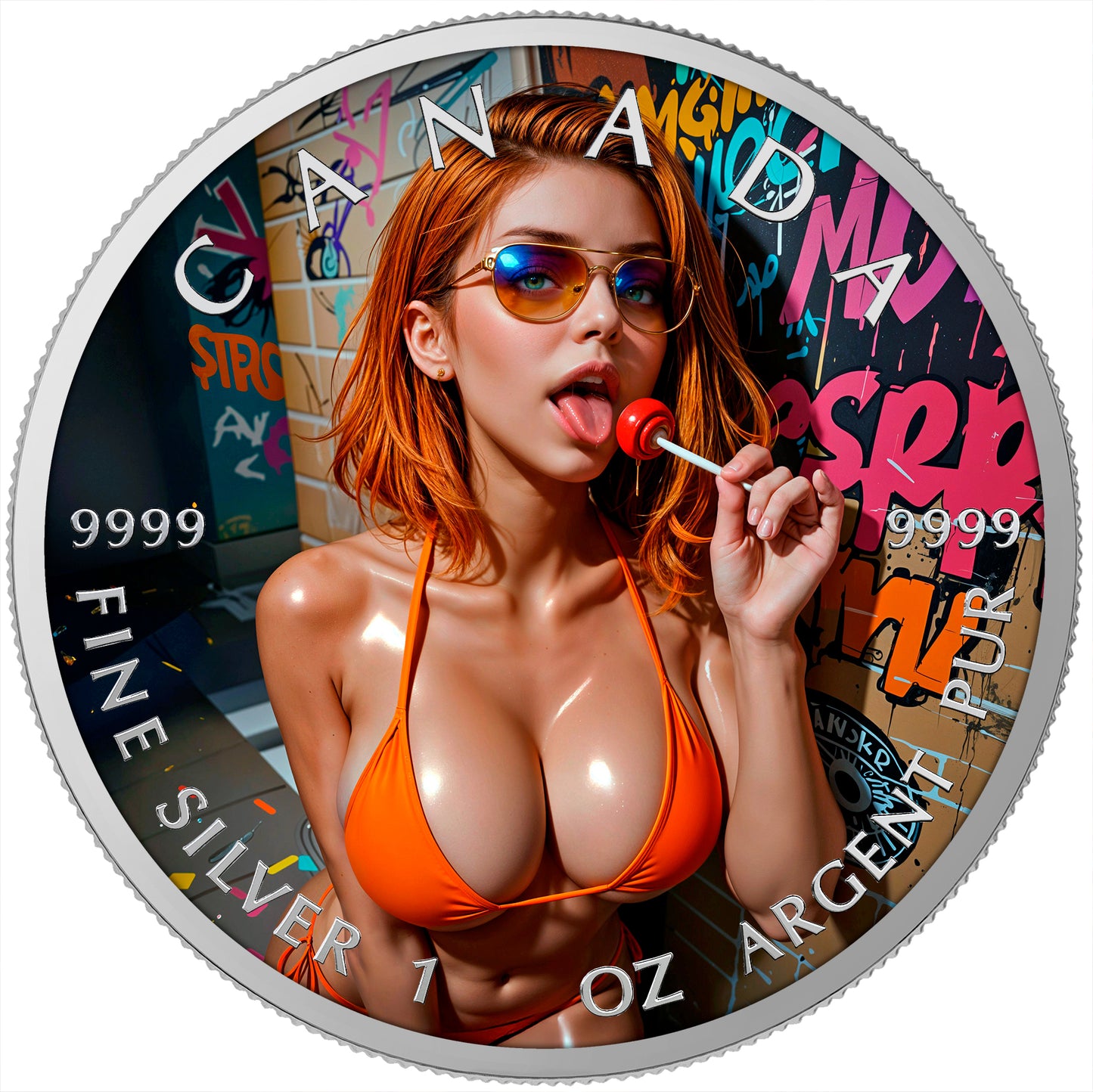 Canada 2025 - Red Candy - 1 oz Silbermünze Farbe***