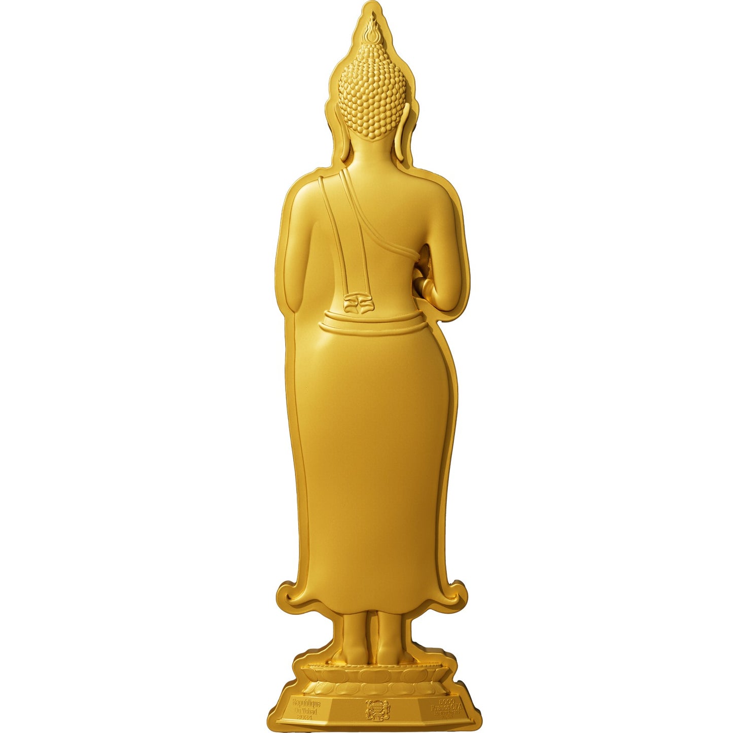 7 Days Buddha - Wednesday Morning - 1 oz Silbermünze - Gilded Shaped High Relief***