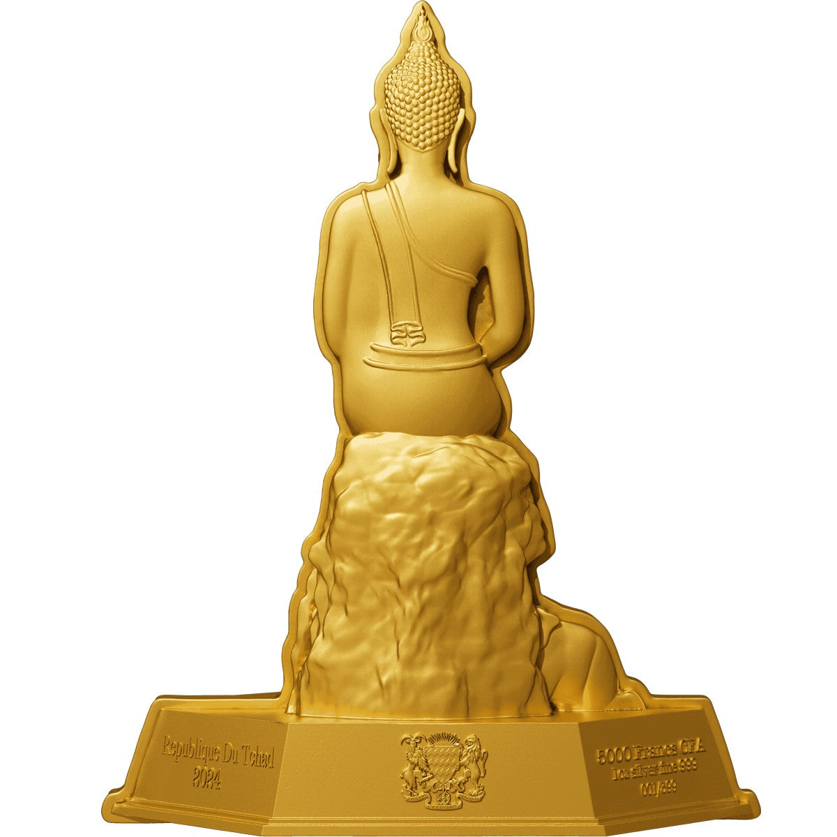 7 Days Buddha - Wednesday Evening - 1 oz Silbermünze - Gilded Shaped High Relief***