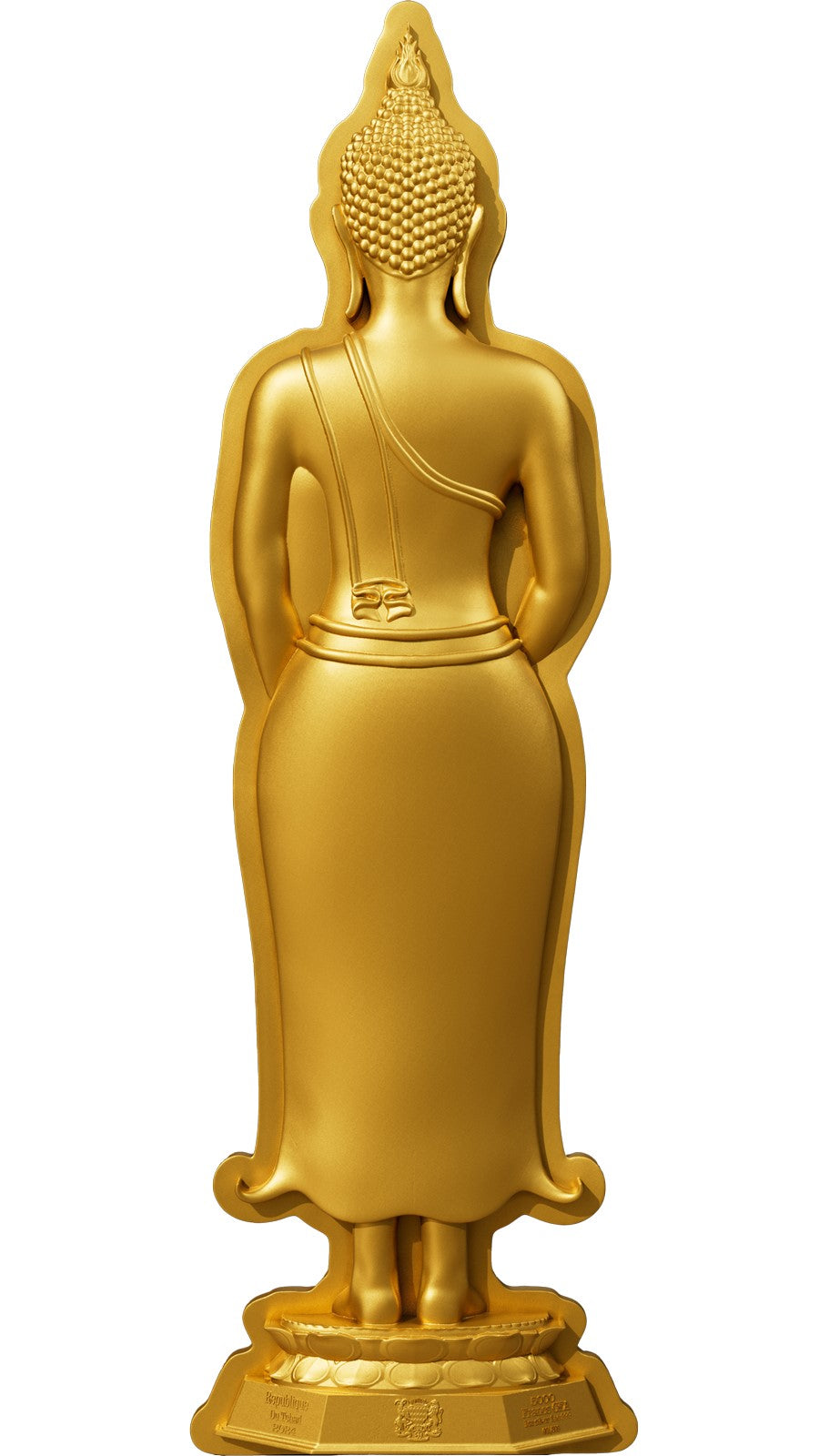 7 Days Buddha - Sunday - 1 oz Silbermünze - Gilded Shaped High Relief***