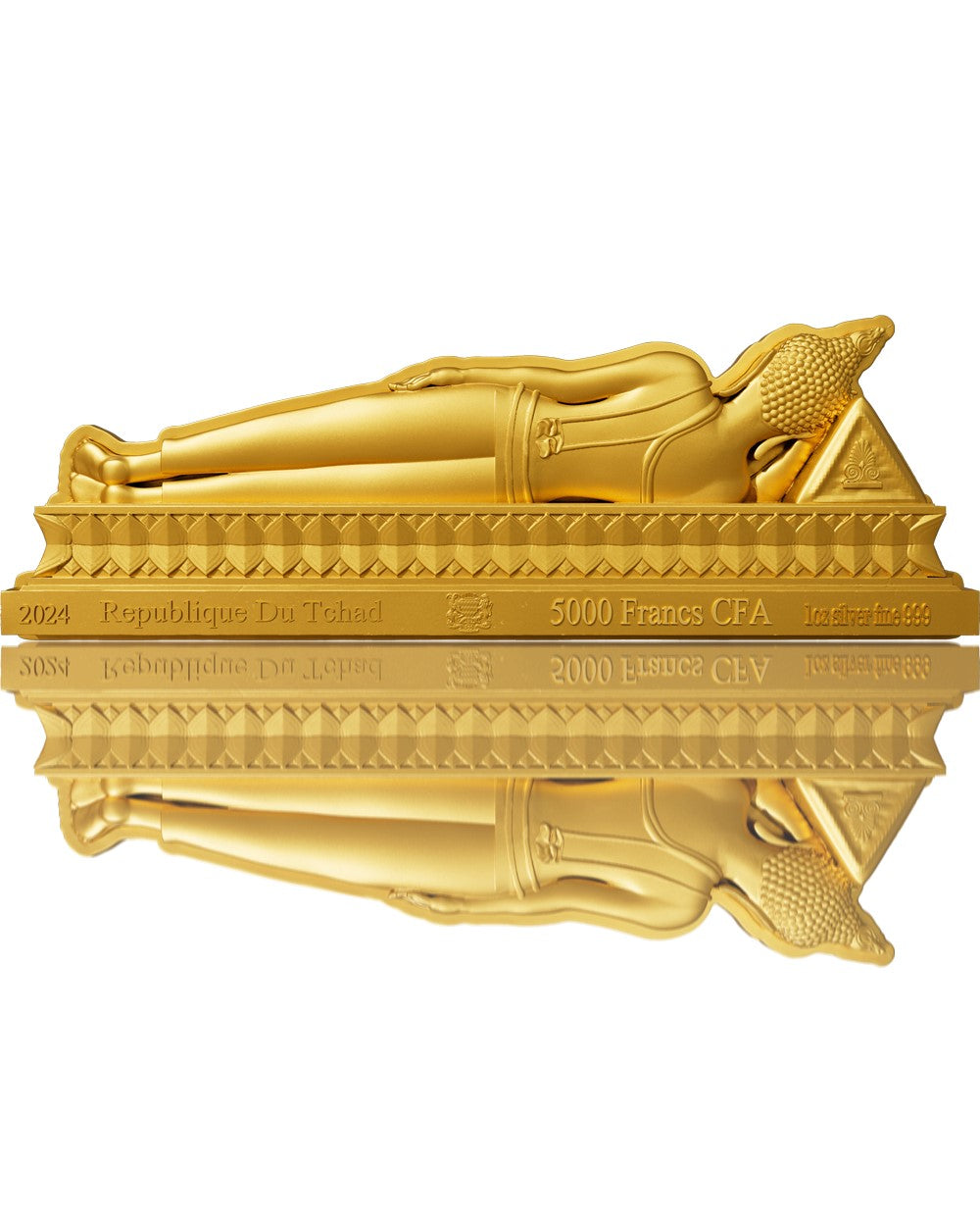 7 Days Buddha - Tuesday - 1 oz Silbermünze - Gilded Shaped High Relief***