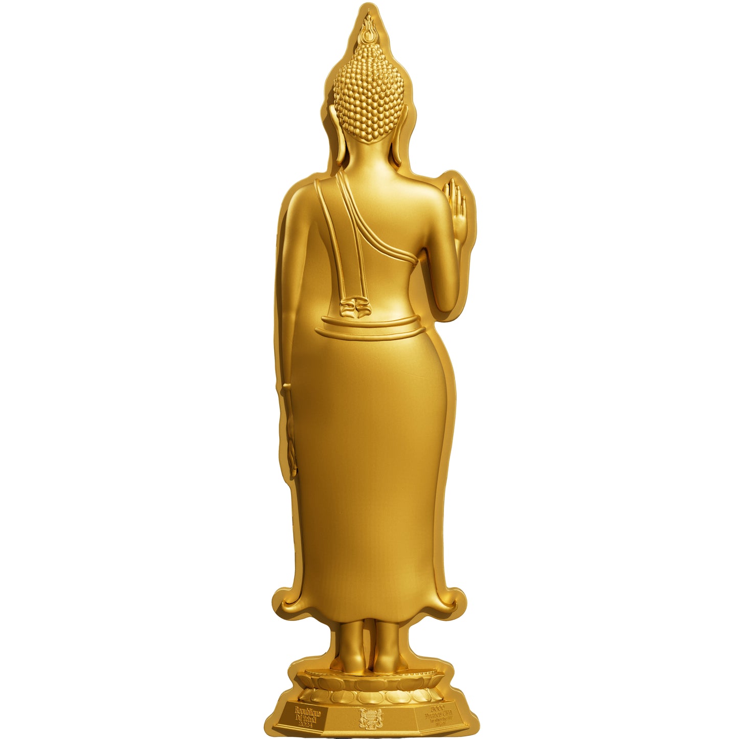 7 Days Buddha - Monday - 1 oz Silbermünze - Gilded Shaped High Relief***