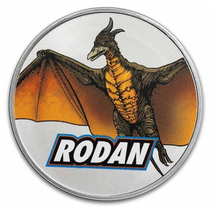 Silbermünze 1 oz Rodan 2024 Godzilla vs. Monsters Farbe*