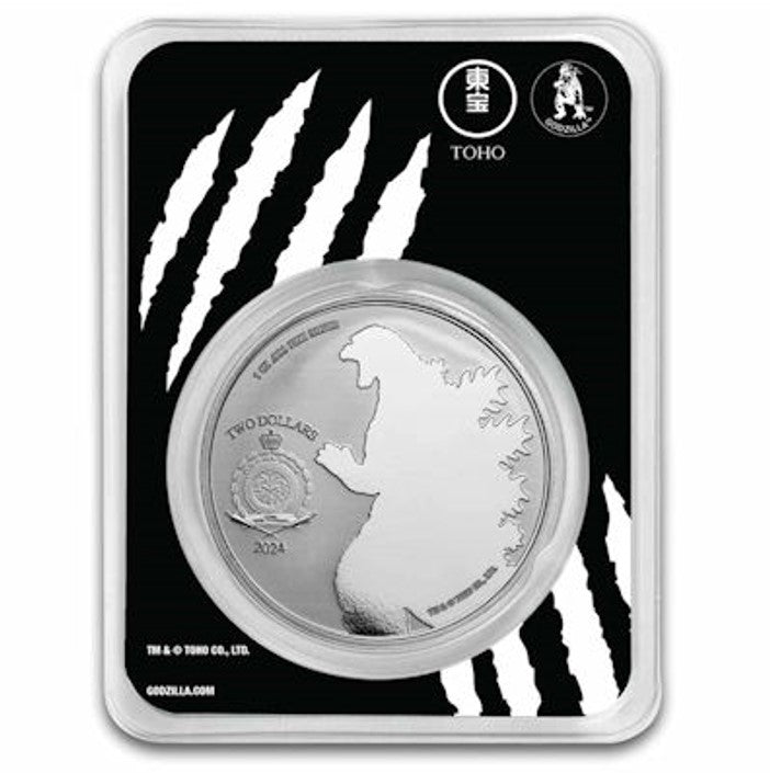 Silbermünze 1 oz Mechagodzilla 2024 Godzilla vs. Monsters Farbe*
