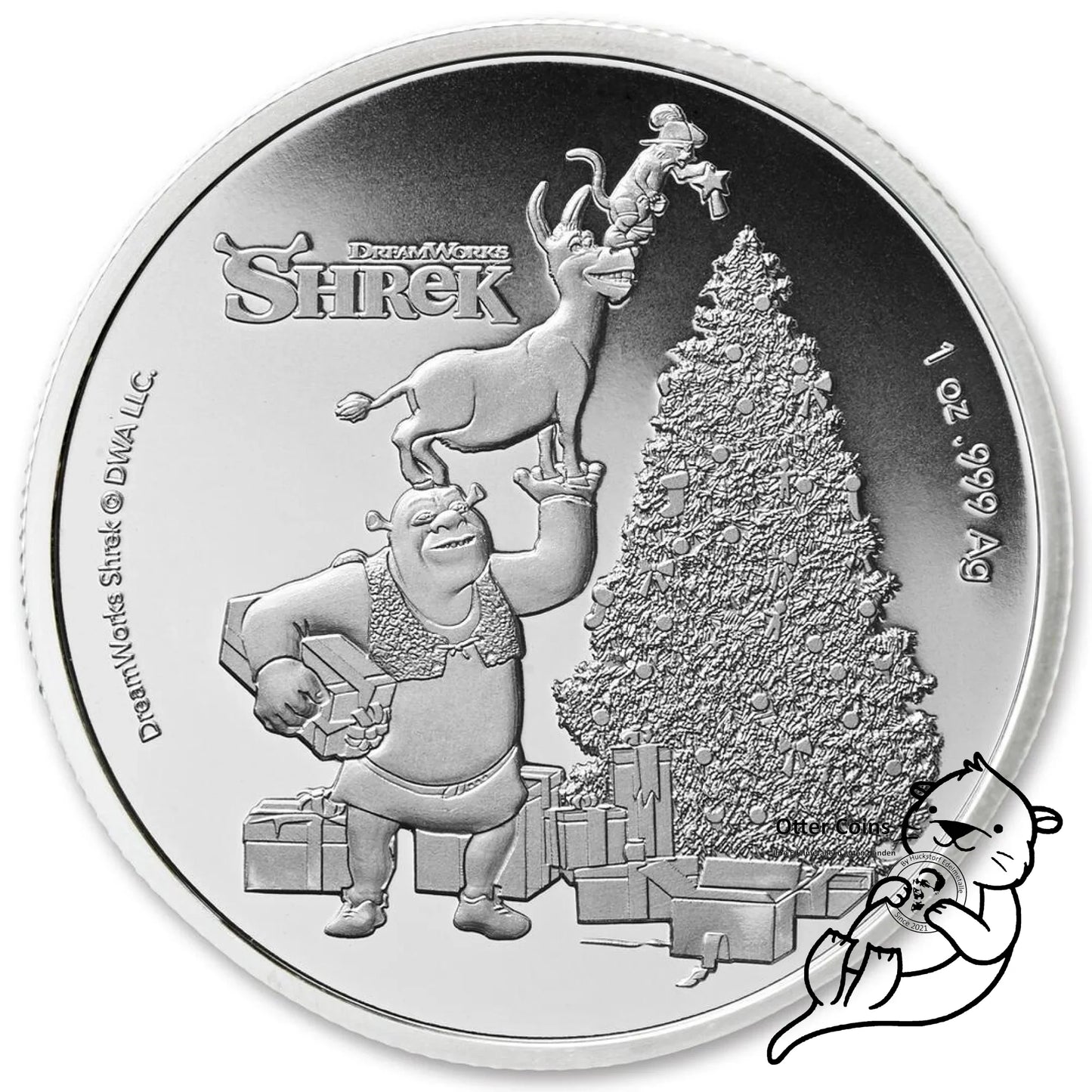 Shrek Christmas 1 Oz Silbermünze 2021*