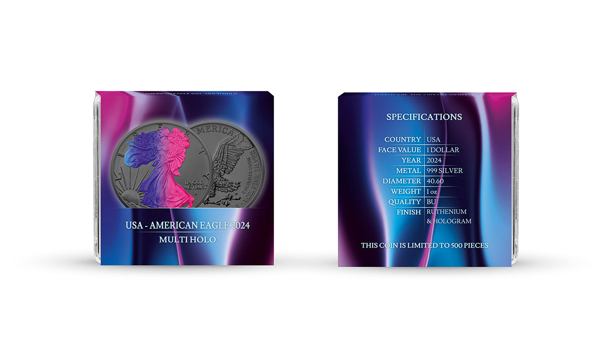 American Eagle Multi Holo 1oz 2024 Silber Ruthenium