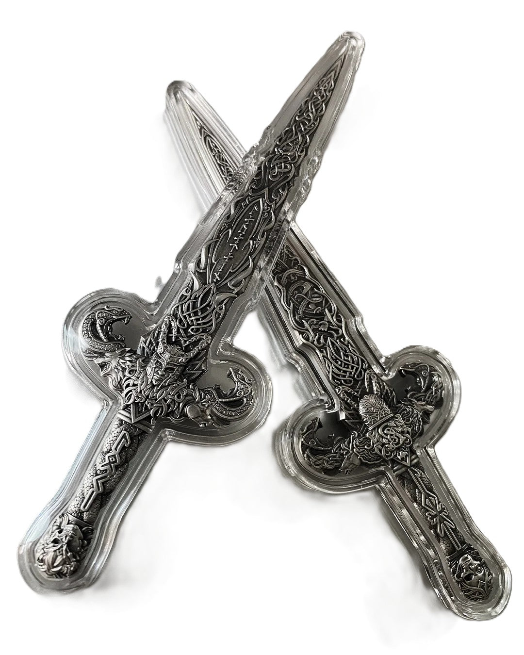LAEVATEINN Loki's Schwert 2026 - 1 oz Silbermedaille Ultra High Relief - Antik Finish