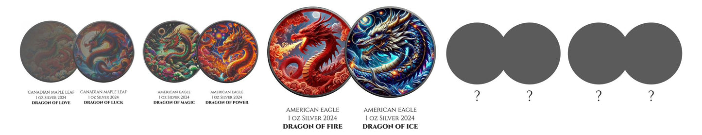 American Eagle Dragon of Ice Color 1oz Silber 2024*