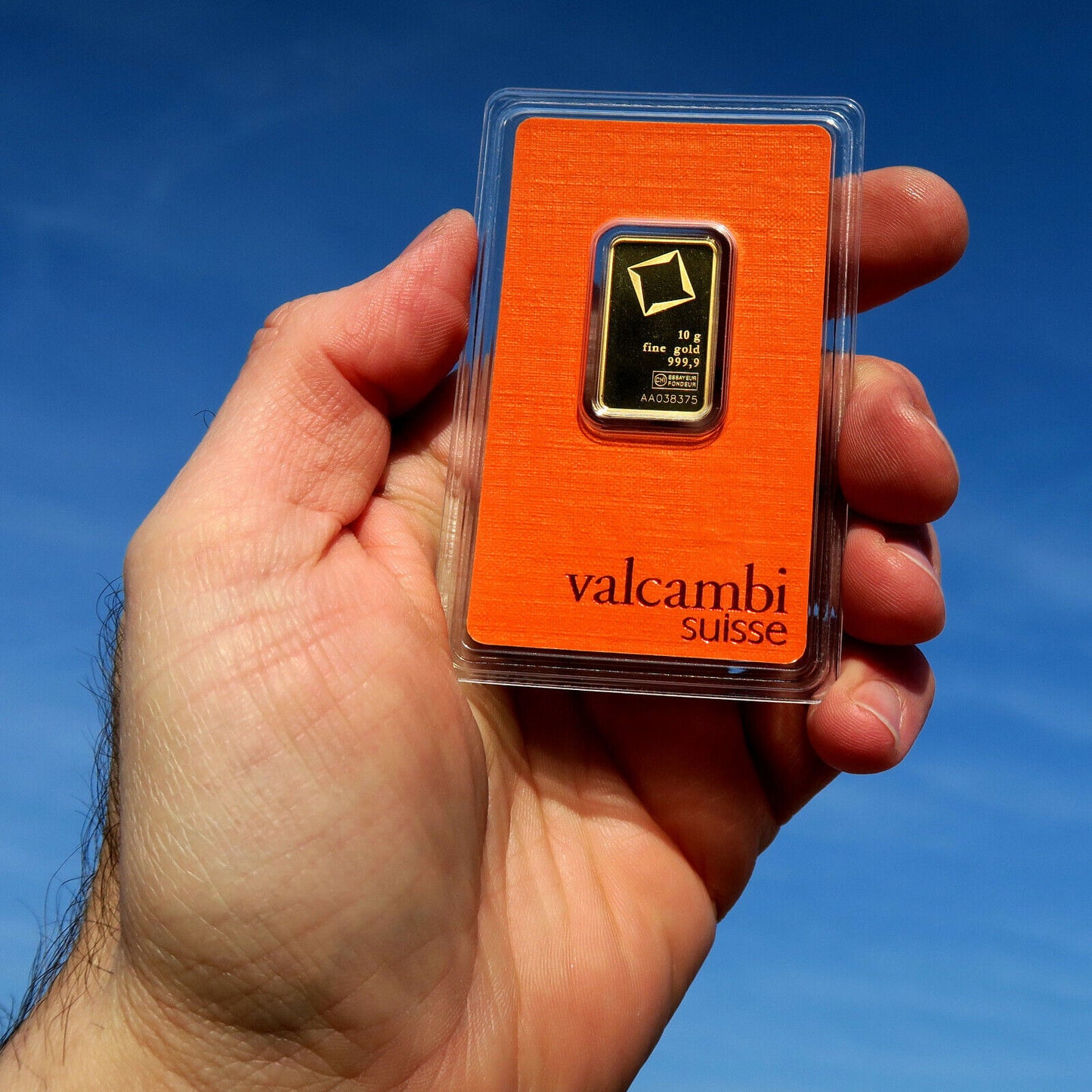 Goldbarren 10 Gramm Valcambi Suisse Gold 999 im Blister**